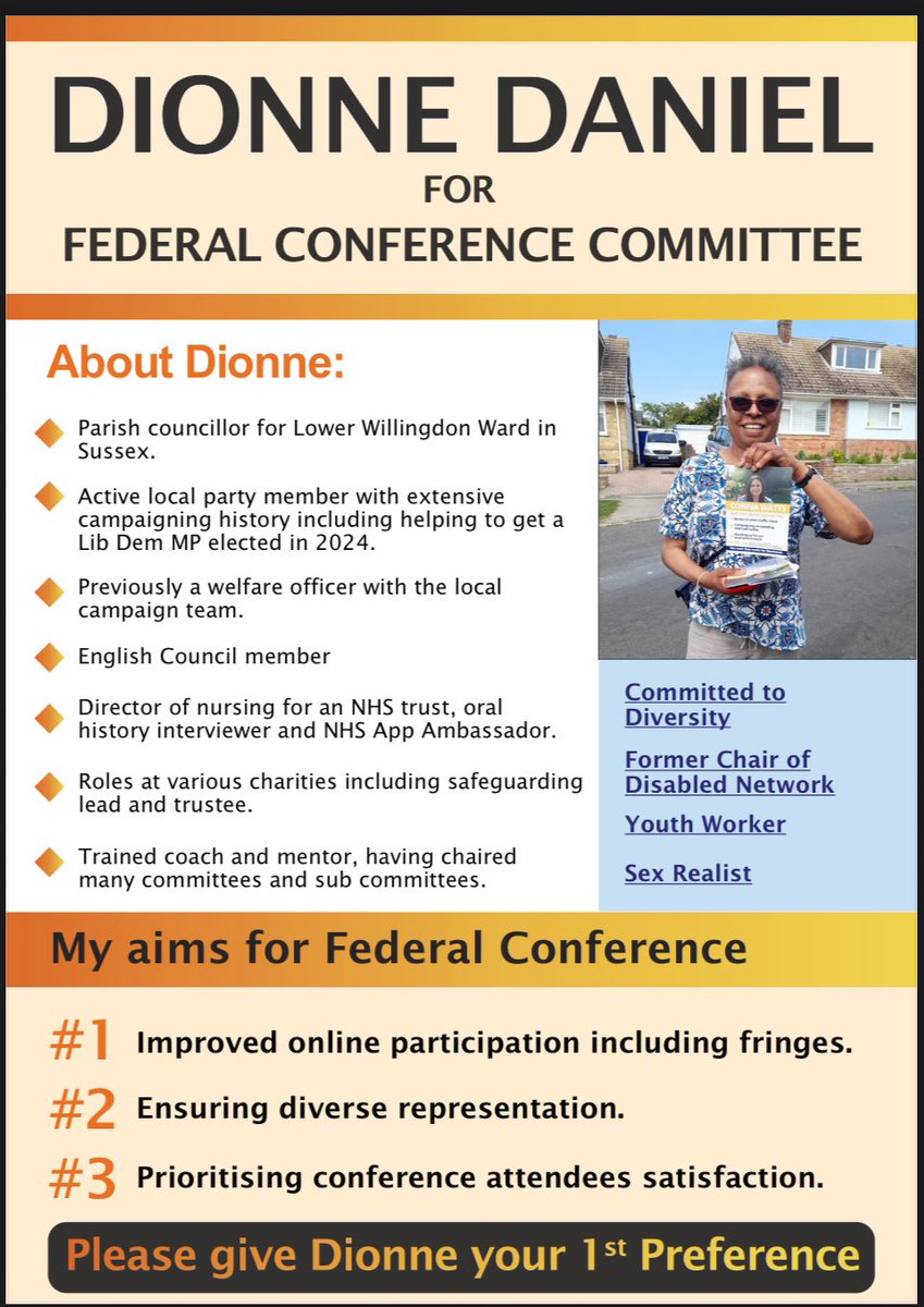 diditrini's tweet image. I’m running for the Lib Dem Federal Conference Committee to modernise debate, boost inclusivity, and ensure more voices are heard. Our motions should reflect the real world while staying true to Lib Dem values. Let’s make conference engaging and accessible for all. #LibDem #FCC
