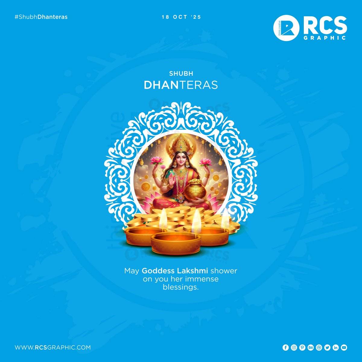 rcsgraphic's tweet photo. Wishing You a Prosperous Dhanteras!
This Dhanteras, let’s design your brand with the same shine as gold!
May your business glow with creativity, success, and prosperity.
#Dhanteras #RCSGraphic #FestiveVibes #GraphicDesign #Branding #Printing #SocialMedia #CreativeAds https://t.co/ZLQWqHE1XJ