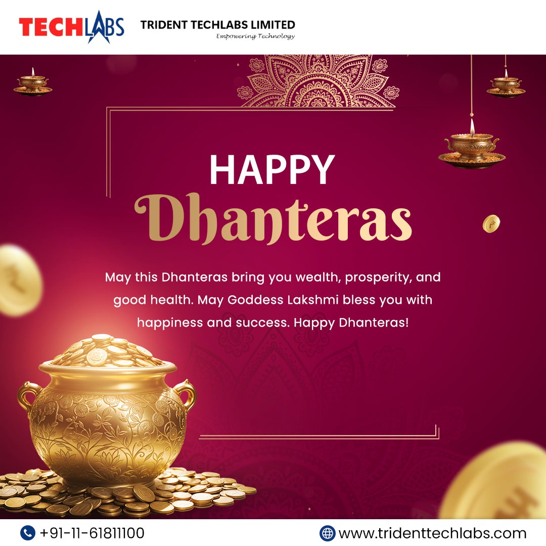 TechlabsTrident's tweet image. Wishing you a joyous #Dhanteras! May this festival fill your life with happiness, prosperity, and good fortune. Celebrate the spirit of abundance and new beginnings with your loved ones. ✨🪔
#HappyDhanteras #Prosperity #FestivalOfLights #Abundance #Celebration