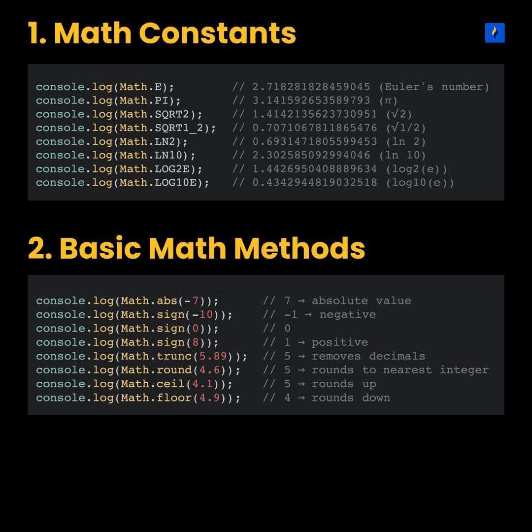 _sanjaysah's tweet image. Constants and Methods of Math in Js.
#js #math #jsmath #connect #เขมจิราต้องรอดseries
