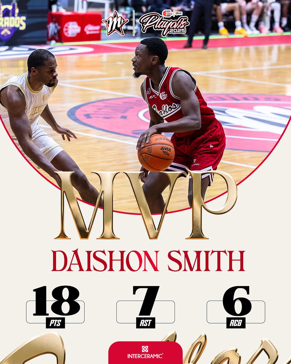 ¡El más valioso en la duela Daishon Smith! 🏀🔥 

#VamosDiablos | <a href="/interceramicMX/">Interceramic</a>