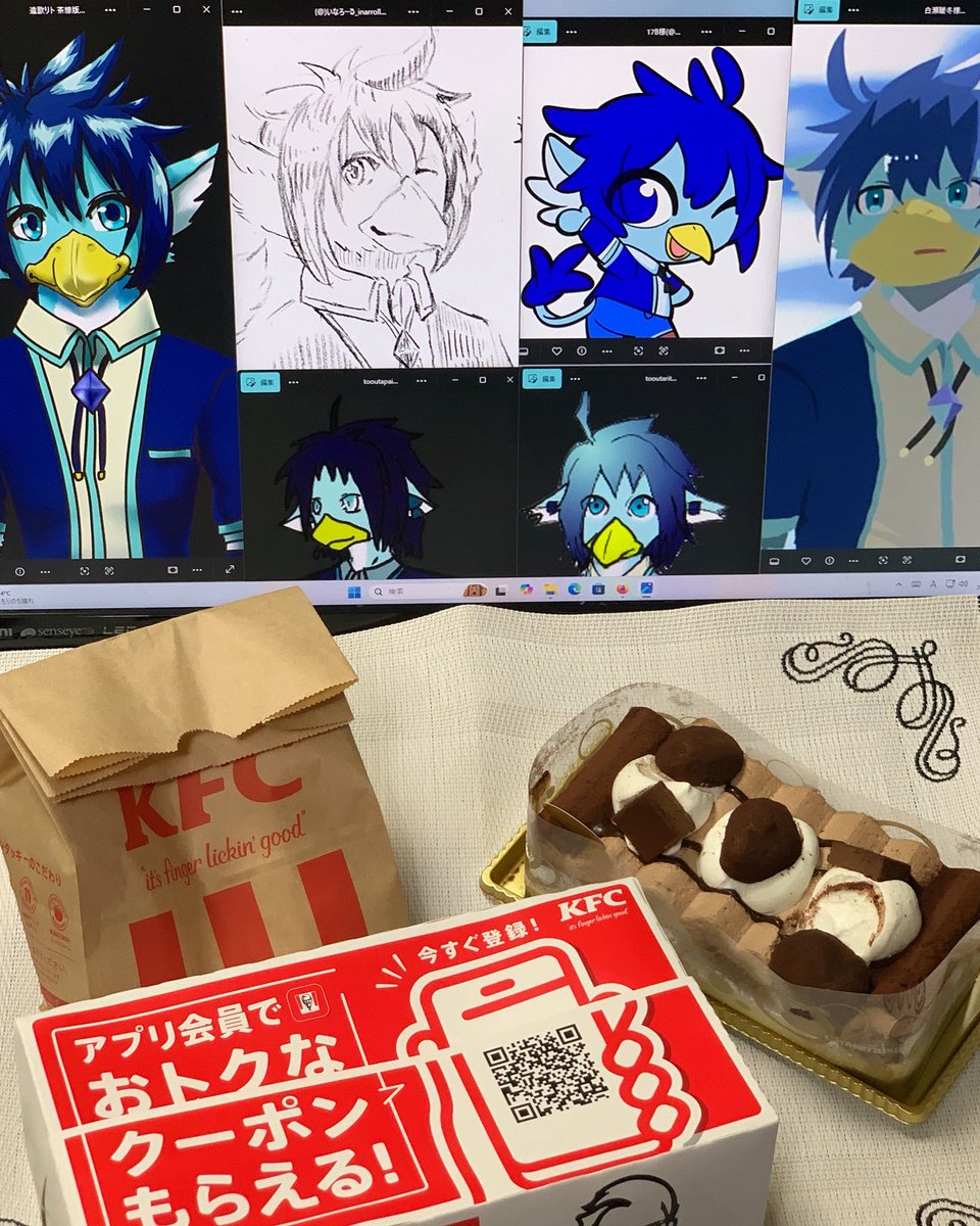 遠歌リトくーん！！！！！
15回目のお誕生日おめでとうございますー！！！！！
㊗️🍾🥳🎉🎂🔵🦅♌️🎁👏☺️🍸🎊
#遠歌リト #tooutarito #rito_scrapbook 
#UTAU #UTAU獣人 #うたけも #furloid 

(折角なので以前ご制作頂いたイラストリトくんにも登場して頂きました！ ツリー形式で元イラストご紹介します)