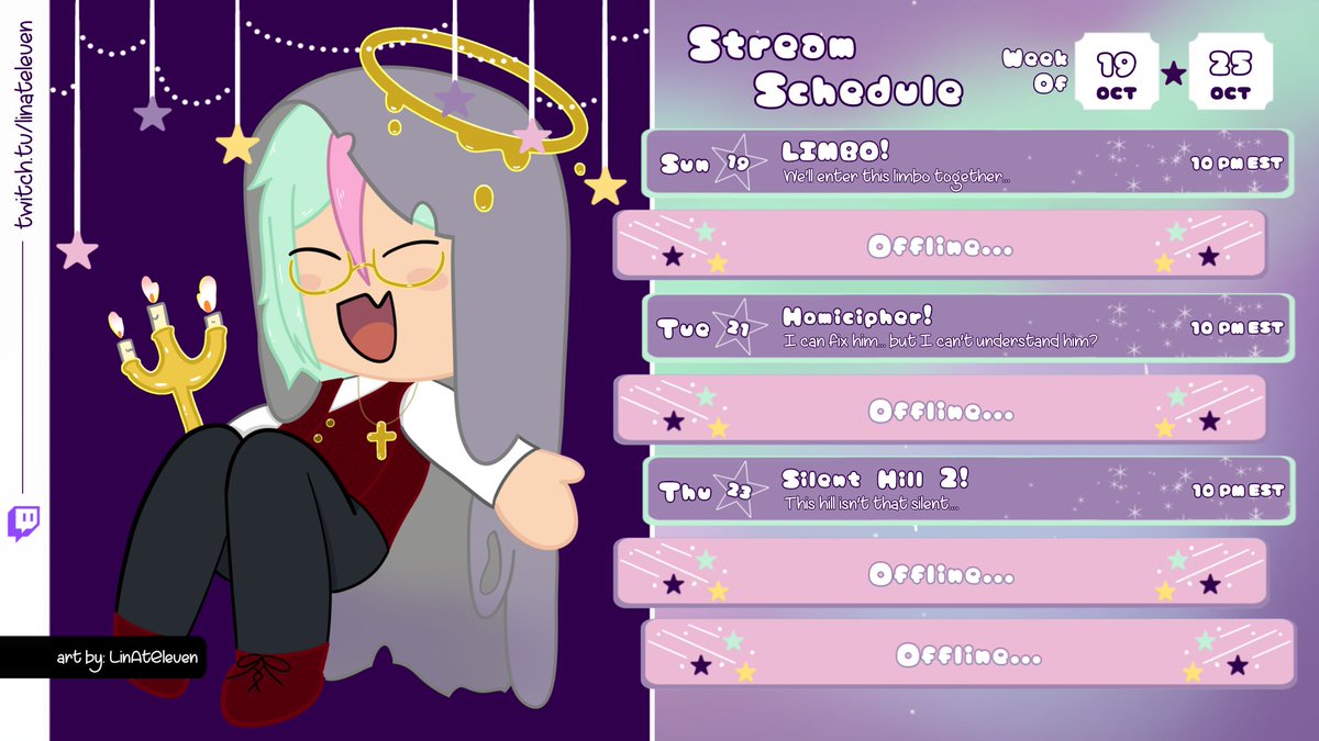 LinAtEleven's tweet image. Here's my schedule for next week!