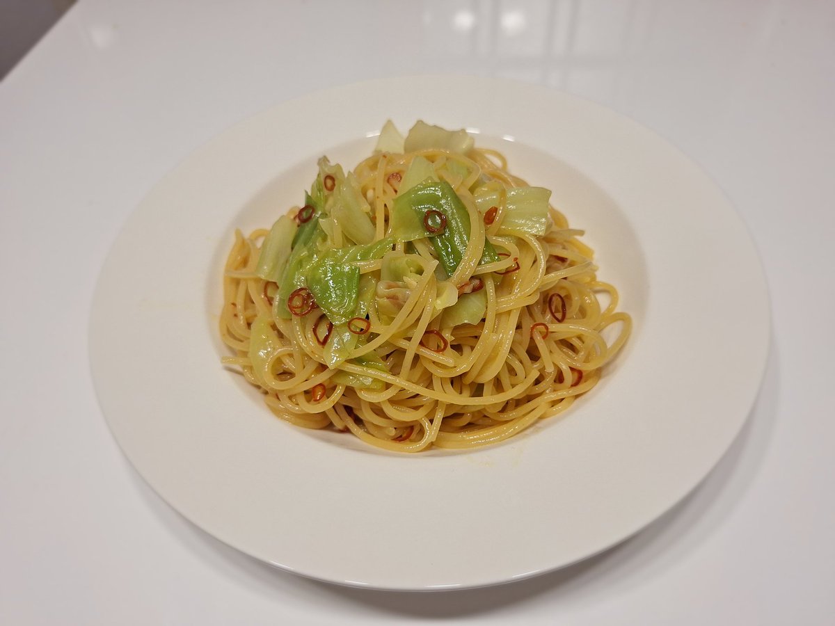 キャベツのペペロンチーノ🍝