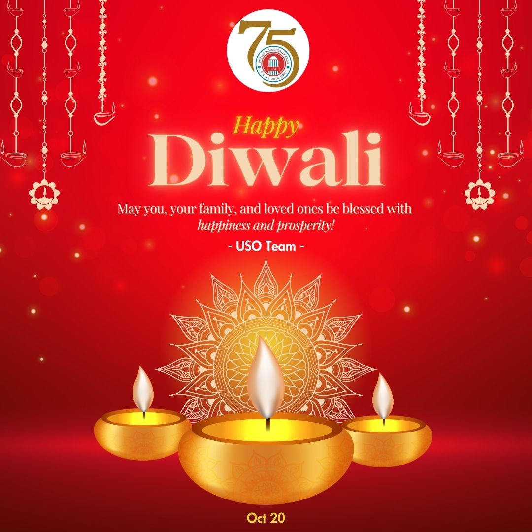 ✨ USO Team Wishes You a Happy Diwali! ✨
May this festival of lights brighten your life with joy, prosperity, and positivity.
Let’s celebrate responsibly and spread happiness all around. 🌼🪔

#HappyDiwali #USOIndia #FestivalOfLights #USOTeam #usoat75