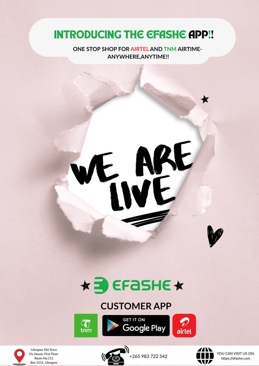 Atatepanda's tweet photo. Airtime about to finish? No panic — just Efashe it! 💨
Fast top-ups + instant cashback = pure vibes. 💸
📲 Download the Efashe App today:
🔹 Play Store: https://t.co/HzfOaOt1jW…
🔹 App Store: https://t.co/TO7aUZAe3Y
#Efashe #CashbackCrew #TopUpMadeEasy https://t.co/hj2GKOtBPI