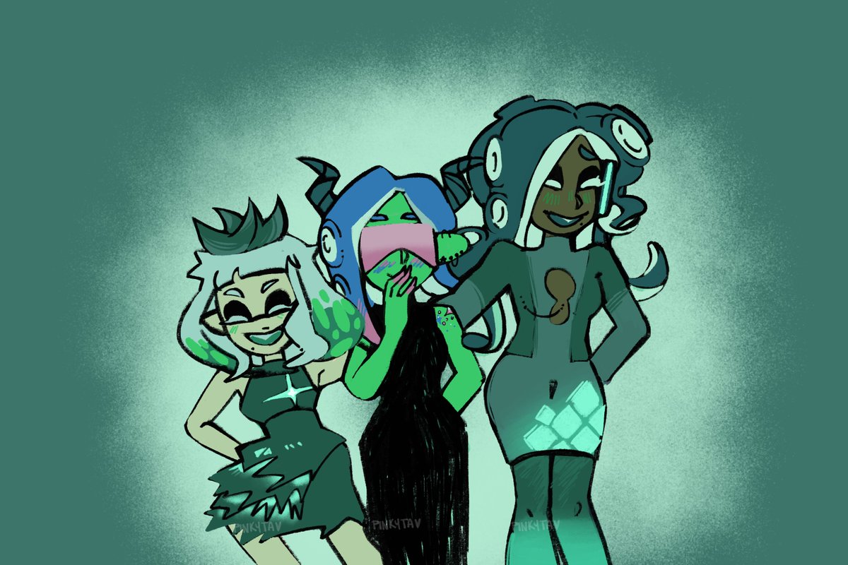 pinkicatts's tweet photo. Ready for splatoween! 🎃
#SplatoonArt #pearl #marina #acht https://t.co/QVY0ObcfIf