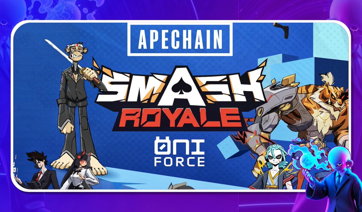 BigRich_Me's tweet image. From the creators of @0n1Force, a new era of gaming arrives on @apecoin Smash Royale.

Smash Royale is a new party style Web3 game designed to bring fun, identity, and ownership together in one experience.

Launching on ApeChain through partnerships with @ApeChainHUB and…