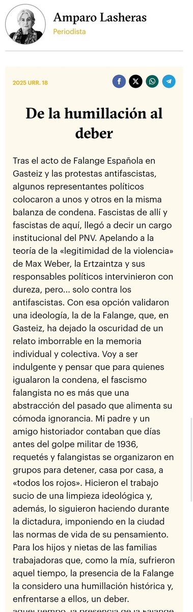 <a href="/amparolasheras/">amparo lasheras</a> 

¡Que nunca validemos el fascismo!