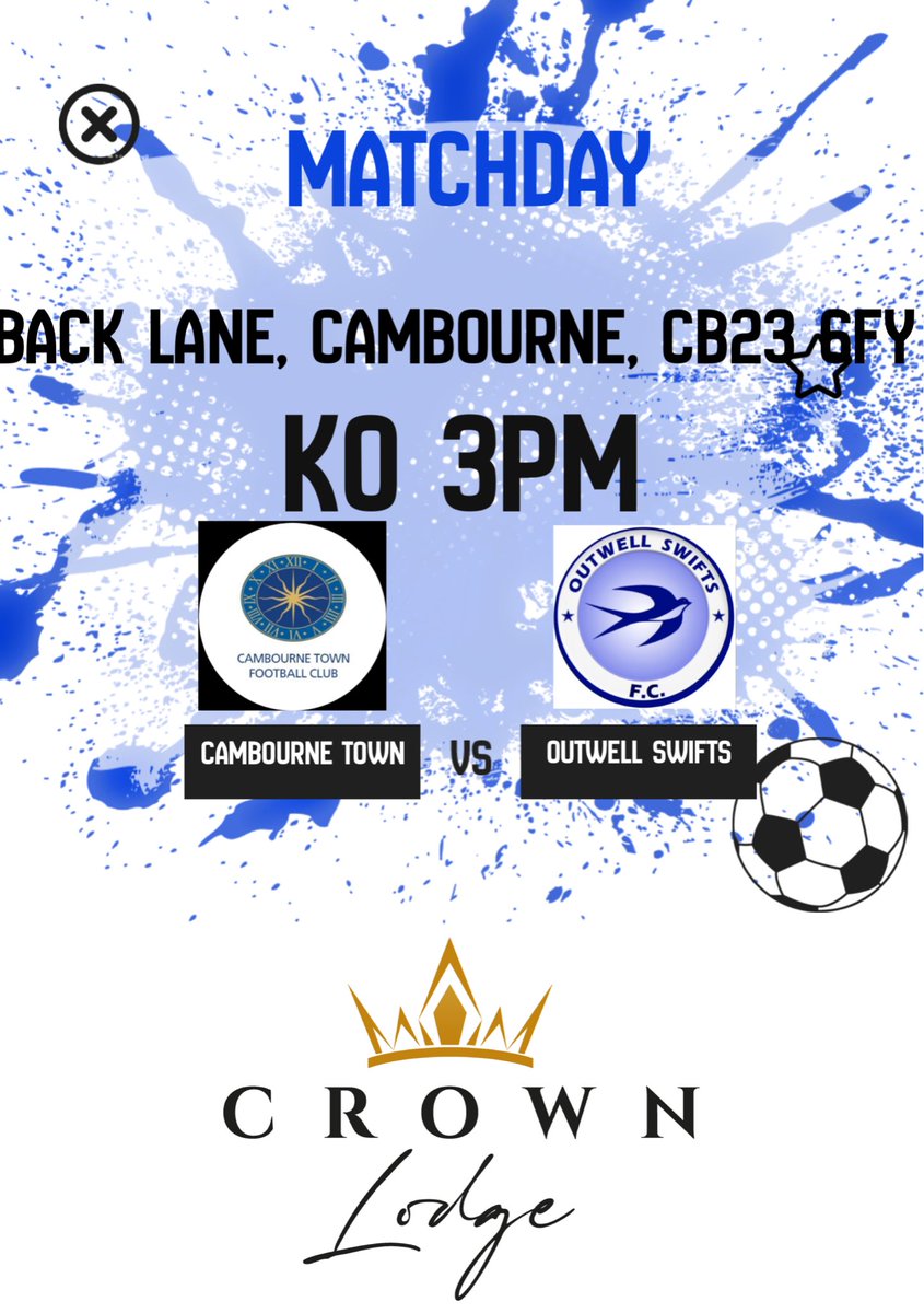 OutwellSwiftsFC's tweet image. Cup action again this week as we travel to @CambourneTownFC