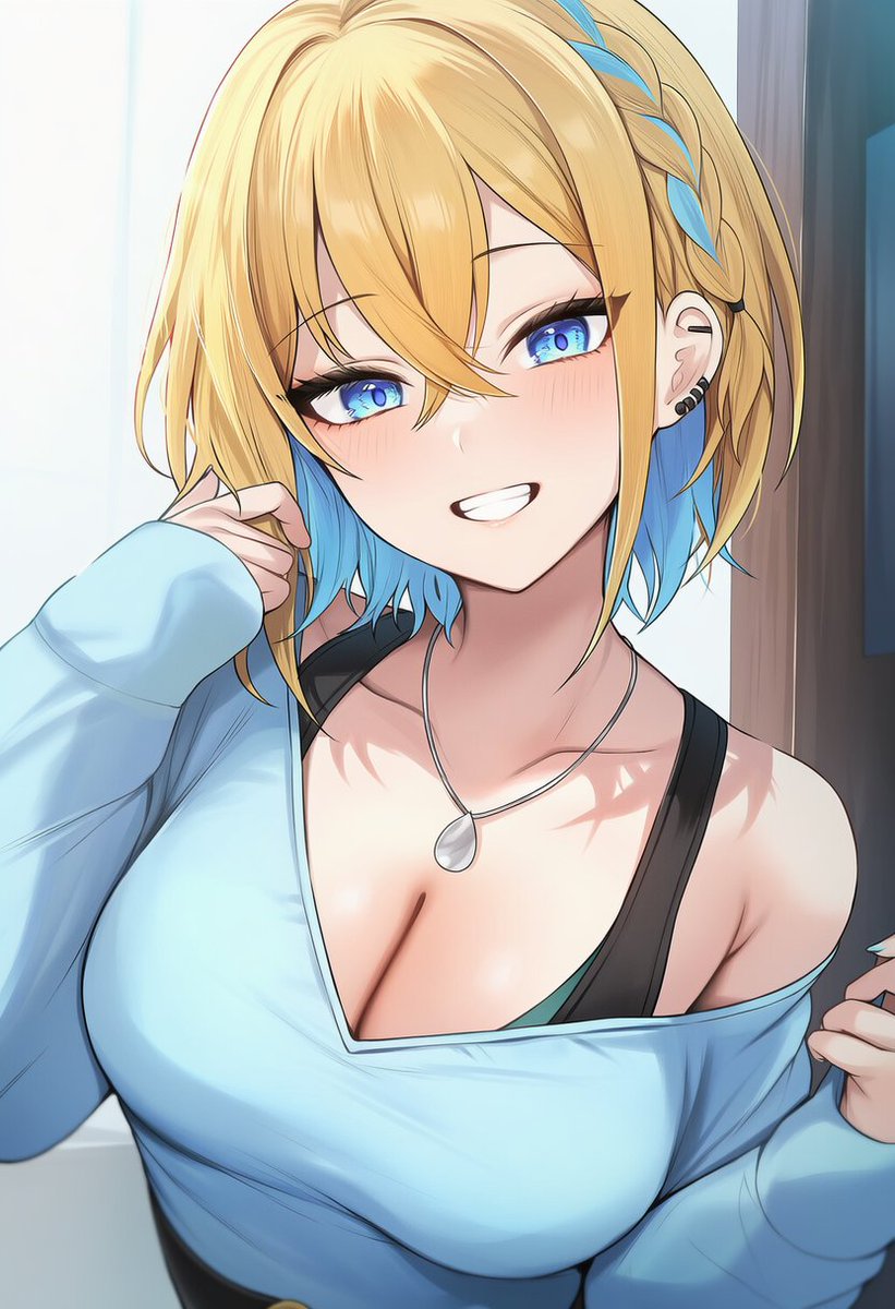 よその子イラスト
あろくろさん(@arocro06)の
愛爾ちゃんです!

金髪ショートの元気で笑顔がとても似合う女の子!!

1枚目、2枚目がキャラ参照あり、
3枚目だけキャラ参照なしで自分なりにプロンプト組んだら少しえちえちになってしましました…
まずかった時は腹を切ります。 