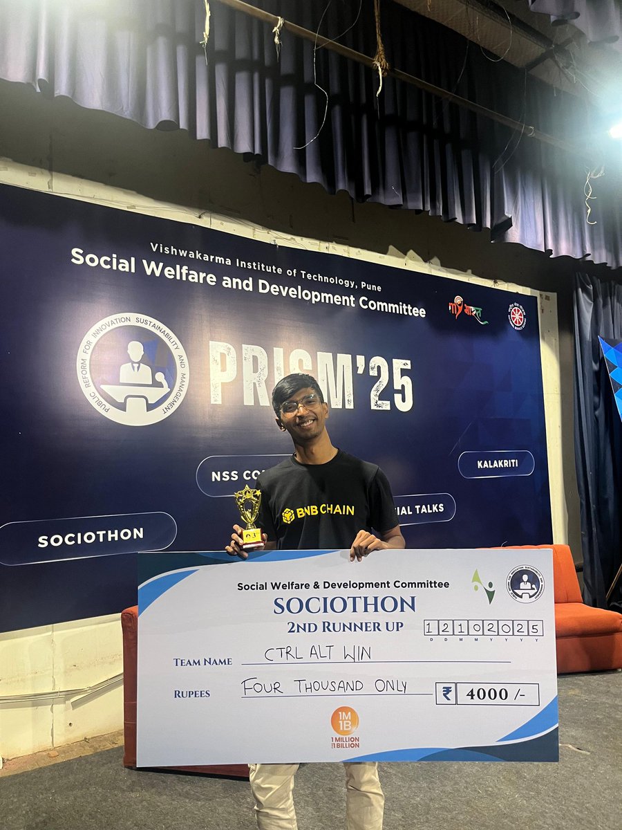 SumitGond28's tweet image. Another win🏆, 5th Consecutive win Within month.
Keeping up the same grit.
Continuing the steak.!
Credit to @Hiteshdotcom web dev course!