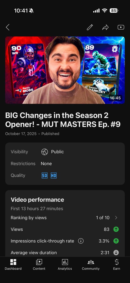 ALorett_'s tweet photo. I don’t know what’s happening but thank you all for checking out my latest video! https://t.co/0c5qbNUX2I