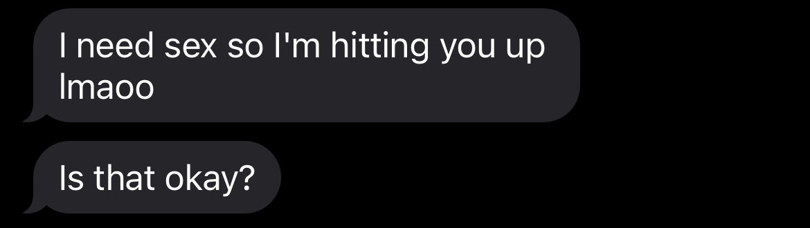 what ever happened to “hi how are you?”😭

 women get bold past midnight now???