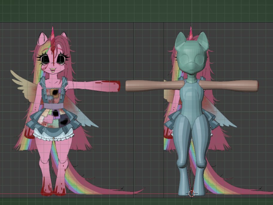 wip of a fan model of PC2's new monster QT-PIE !!! this is the blocking