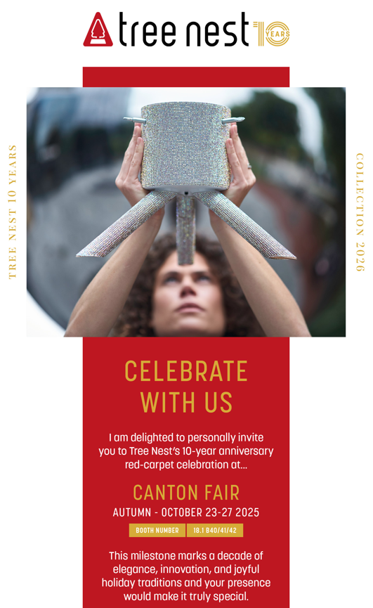 treenest's tweet photo. 🎉The curtain has officially risen on Tree Nest’s 10th anniversary celebration!
🥰During the Canton Fair, we look forward to meeting you in person and sharing our latest innovations and updates. Stay tuned for a series of exciting events and experiences we’ve prepared for this special milestone.

#CantonFair #treenest #Christmastreestand # #Christmastreeskirt #HolidayMagic #Christmas2025 #ChristmasDesign #gardencenter #HolidayDecor #ChristmasTreeDecor
