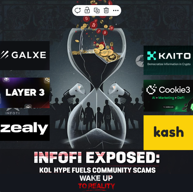 kai_layth's tweet photo. 🚨 The InfoFi scam cycle: KOLs (Key Opinion Leaders) like crypto influencers push fake hype for projects, pocketing big incentives while retail gets burned.

😂Old platforms (@Galxe, @ZealyHQ, @Layer3xyz) lured users with grindy tasks but delivered no real rewards—empty promises eroded trust.

☹️New wave (@KaitoAI, @cookie3, @kash_bot) claims to fix it, yet still sidelines the broader community, prioritizing KOLs and enabling projects to farm engagement for exit scams. This isn’t community building—it’s exploitation. Demand transparent, equitable rewards now! 
what do u think???🫰