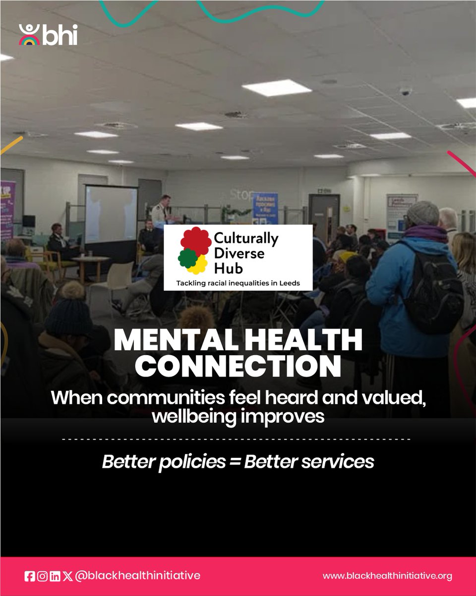 Shoutout to @culturallydiverse_hub for their powerful work amplifying community voices and advancing racial equality. 

visit blackhealthinitiative.org.uk for culturally competent support services.