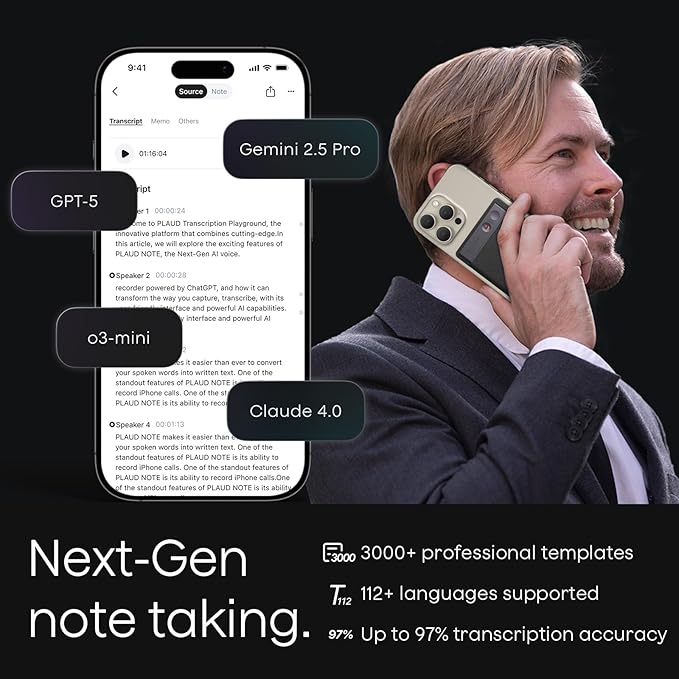 JOYSHOP07's tweet image. 🎤 Plaud Note — the AI voice recorder that listens, transcribes &amp;amp; summarizes in 112 languages! 🧠 64GB, 30hr battery, 300 free AI mins/mo.
 Link: amzn.to/46W3Y5w

C8KE: c8ke.com/JOYSHOP

KIT: kit.co/JOY_SHOP

#AIRecorder #PlaudNote #TechGadgets #MadeInUSA