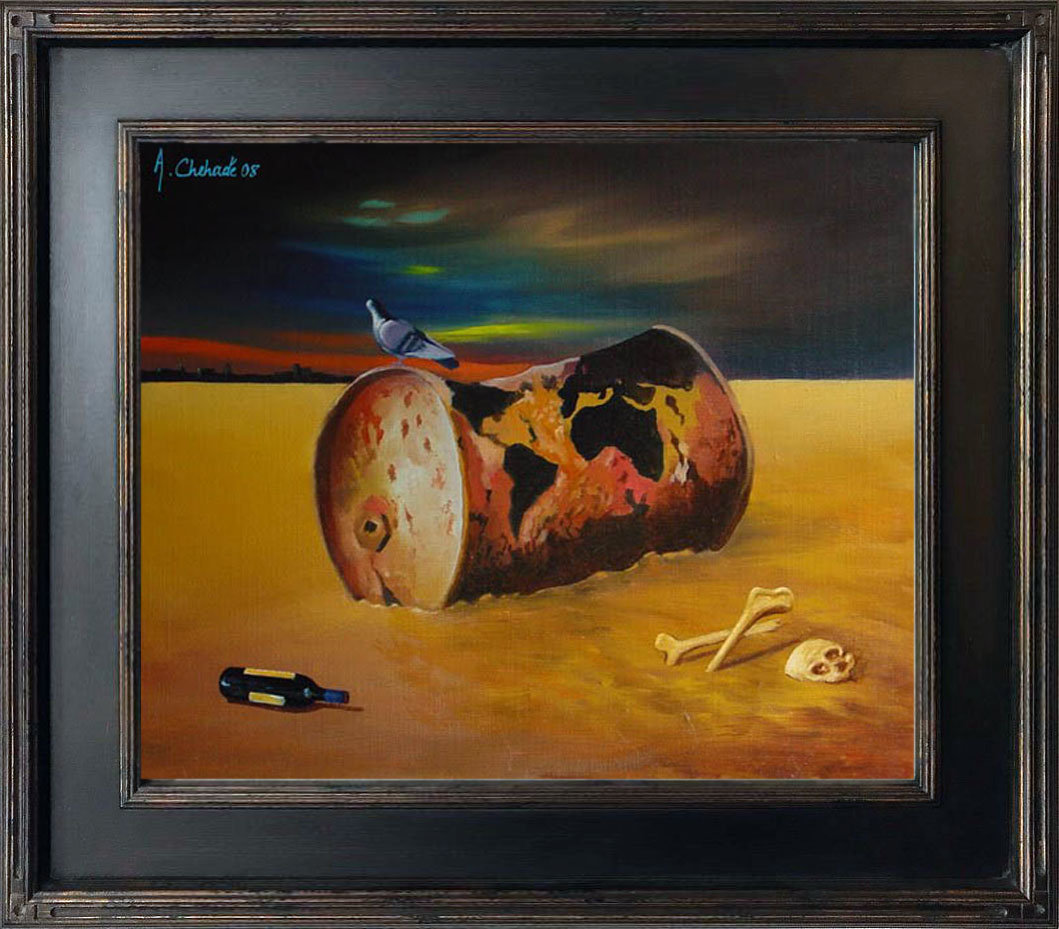 ChehadeAssaad's tweet image. Periods of anomie in society must push all creative forces to abandon all dogmatic habits to create new moral and intellectual benchmarks.

-Peak of peace, 2005. Oil on canvas.