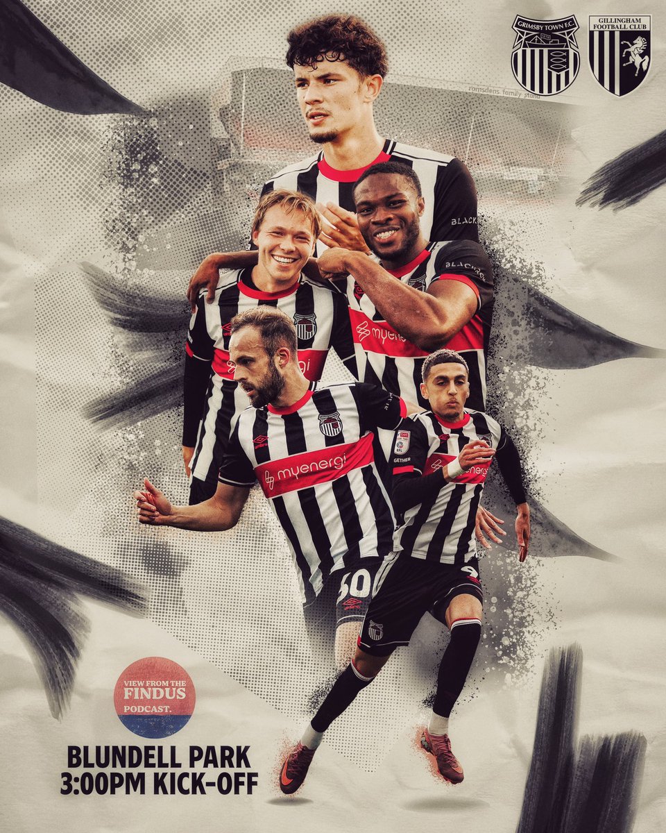 VFTFindus's tweet image. ⚫️🔴MATCH-DAY🔴⚫️#GTFC

🏆EFL League 2 - GW13
🆚Gillingham (H)
🕒3.00pm KO
🏟️Blundell Park
⛅️Sunny intervals, 13 degrees

Can Town respond at home after last weeks frustration? 🤔

🎙️Tune into our reaction pod due out Monday with Chris, @SClaybourn87 and @Sam_Allen567 

UTM

🎨JC