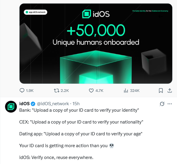 <a href="/idOS_network/">idOS</a>  - The decentralized identity layer for Web3! Verify once, use across 40+ chains. Security, easy integration, stablecoin focus. $IDOS airdrop live on Wallchain, join now at app.idos.network!  #idOS #wallchain #Stablecoin

Follow me!
I'll follow back