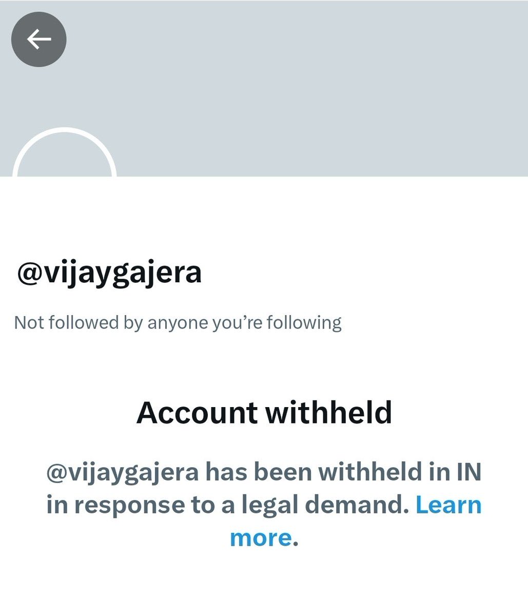 ShubhamShuklaMP's tweet image. बेहद शर्मनाक!---

@vijaygajera का अकाउंट भारत में कुछ तथाकथित “कानूनी अनुरोधों” के बाद ब्लॉक कर दिया गया है।

ऐसी सेंसरशिप अस्वीकार्य है। उनका अकाउंट तुरंत बहाल किया जाना चाहिए।

@AshwiniVaishnaw