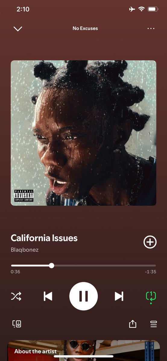 Proper big boy music !💐 
#NoExcuses