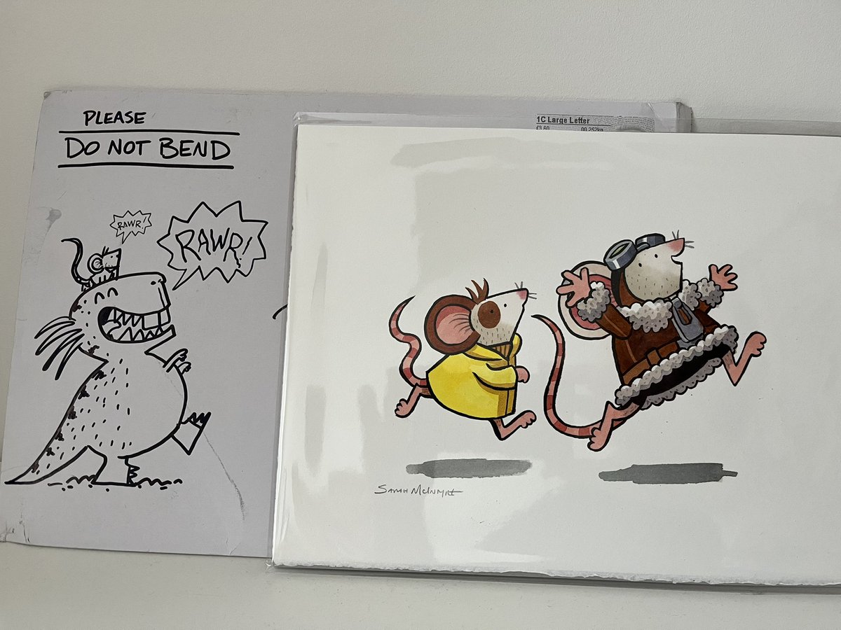 We love our new Adventuremice illustration from Adventuremice: Mousehole to the centre of the Earth. Thank you so much <a href="/jabberworks/">Sarah McIntyre</a>. As always, gorgeous illustrated envelope too! <a href="/philipreeve1/">Philip Reeve</a> <a href="/DFB_storyhouse/">David Fickling Books</a>