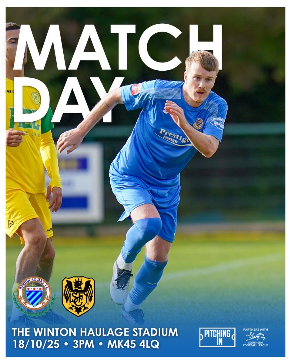 MATCHDAY |

A visit from Stotfold at the Winton Haulage Stadium, this afternoon! 👊