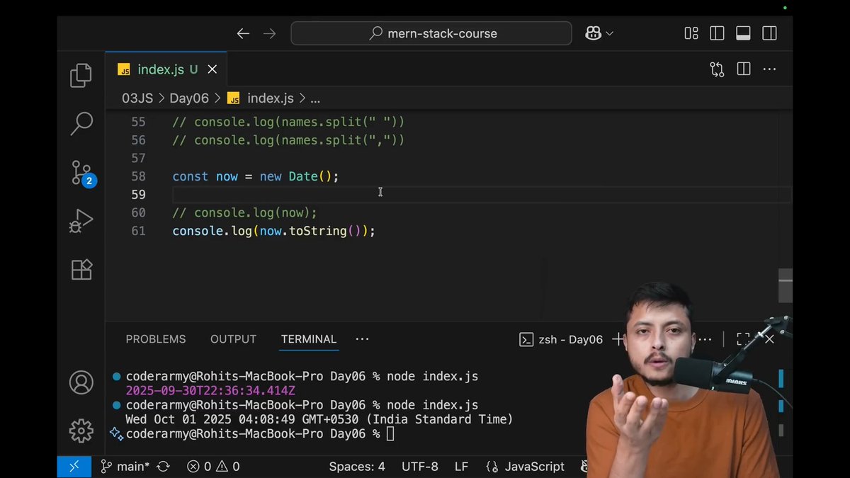Soham__Chauhan's tweet image. #Day21 Web development with
Rohit Negi Sir
Day 21 Complete....
Today Topics... 👇
✨JavaScript Strings
✨String Methods:
✨Extracting Substrings with .slice().
✨.replace() and .replaceAll().
✨Date Object
#coderArmy #mernstack #WebDevelopment #DefenseChallenge
