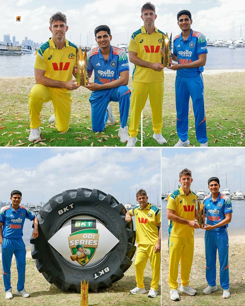 cricmantrana's tweet photo. Mitchell marsh and shubman gill during photoshoot with Trophy of odi series ind vs aus starting tomorrow 👀 ❤ !
#shubmangill #mitchellmarch #cricmantrana #indvsaus https://t.co/m2yWdxH0IQ