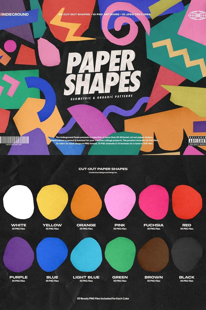paper shapes for your next project: