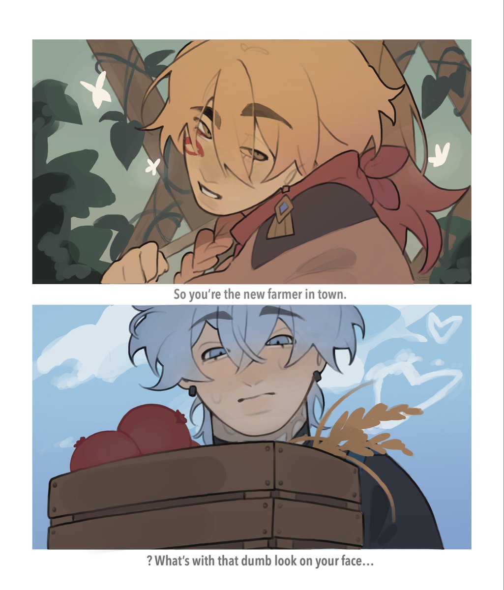 moshiiaeu's tweet image. fields of mistria au #phaidei for @shineonthesea ! thank you for donating to @PhaideiForGaza &amp;lt;3