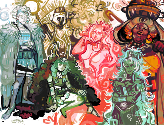 sketches of some hades 2 gawdesses