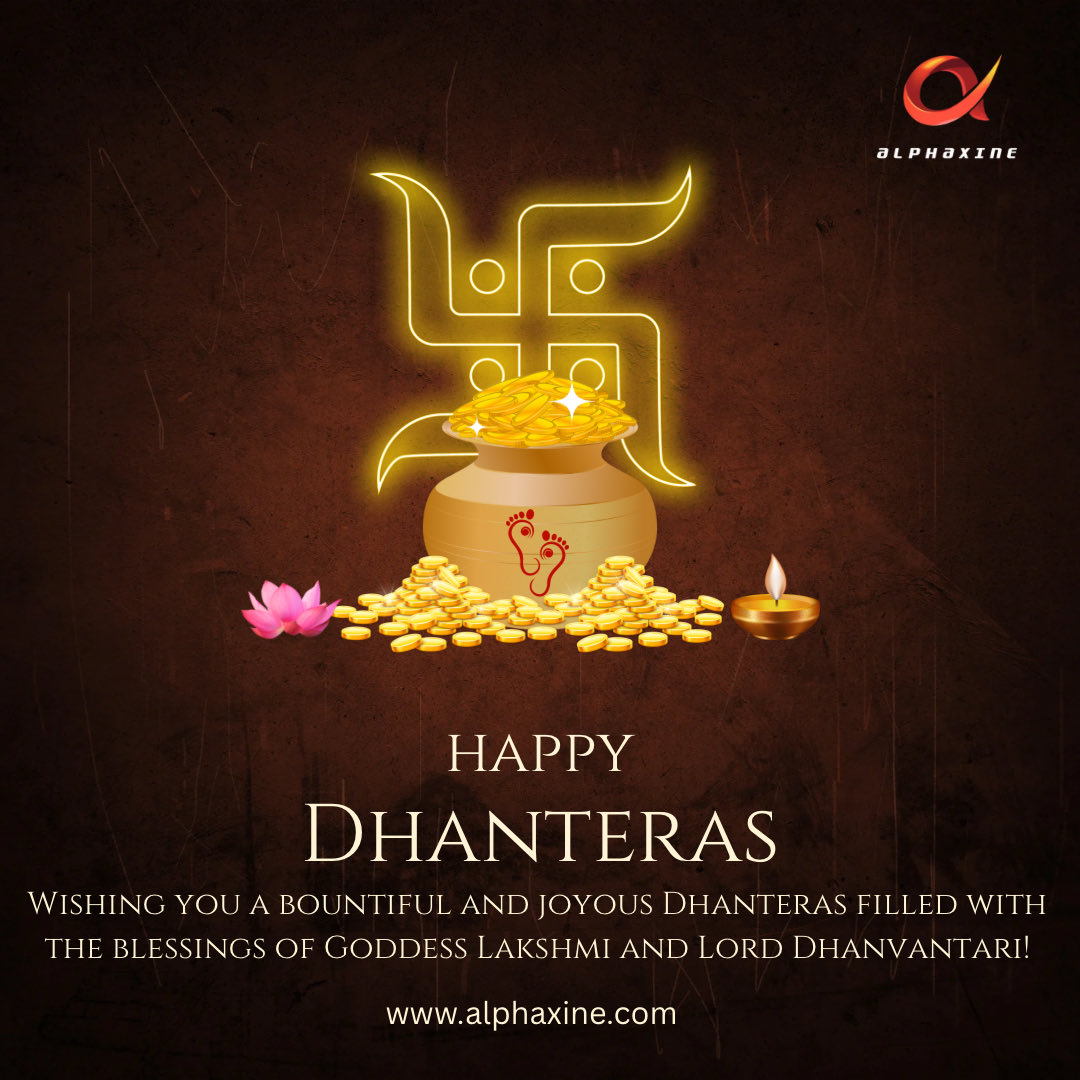Alphaxine1's tweet photo. Let’s celebrate wealth in its truest form
✨ Ideas that grow
✨ Efforts that inspire
✨ Values that sustain

We believe real prosperity lies in the light we share and the impact we create. Wishing you abundance in every form 
—material and meaningful.

Happy Dhanteras! —Alphaxine https://t.co/D6Fail8olJ
