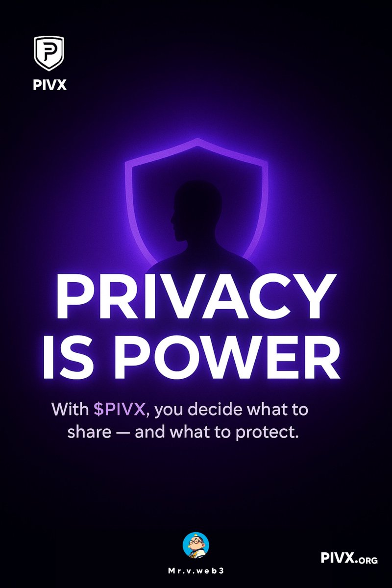 Cosmos_web3's tweet image. Good Morning @_PIVX Fam!💜
A new day, a new chance to protect what truly matters your privacy.
With #PIVX💜 you don’t just use crypto you own your freedom.
🛡Shield your transactions.
⚖️Control your data.
🌍Shape your future with privacy in every move.
#PIVX #PrivacyMatters.