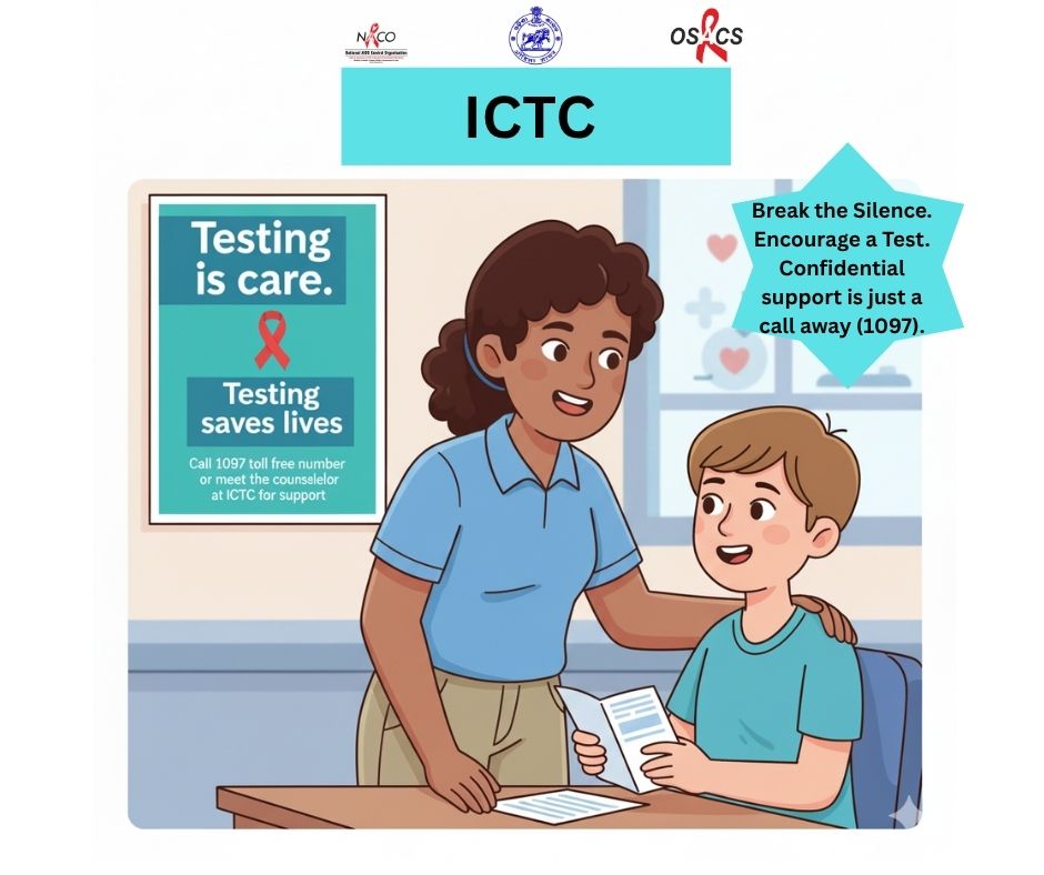 odishasacs's tweet image. If you are living with HIV, encourage your loved ones to get tested. 
Testing is care. Testing saves lives. 
HIV testing is free and confidential at every ICTC centre in government hospitals near you. 
For any support, call  1097 (toll-free &amp;amp; confidential).
#IndexTesting