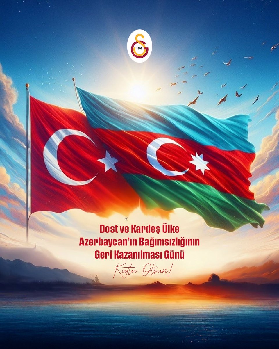 Dost ve kardeş ülke Azerbaycan’ın Bağımsızlığının Geri Kazanılması Günü kutlu olsun! 🇦🇿🇹🇷