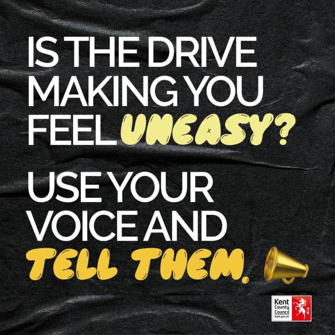 Speaking out works both ways. 

Drivers - if your passengers are distracting you, be prepared to say something. 
Passengers - if the drive is making you feel uneasy, tell them megaphone emoji

#GetHomeSafe #Fatal4 #KentRoadSafety