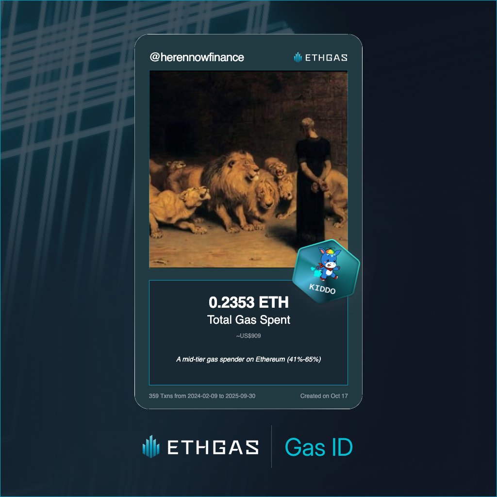 the receipt is in. turns out i've spent around $1,000 in fees on $ETH main network since I came on chain last year 😲

<a href="/ETHGasOfficial/">ETHGAS</a> is the new ETH l2 in town focused on solving fee volatility by letting users and builders trade blockspace commitments.

their current gas id