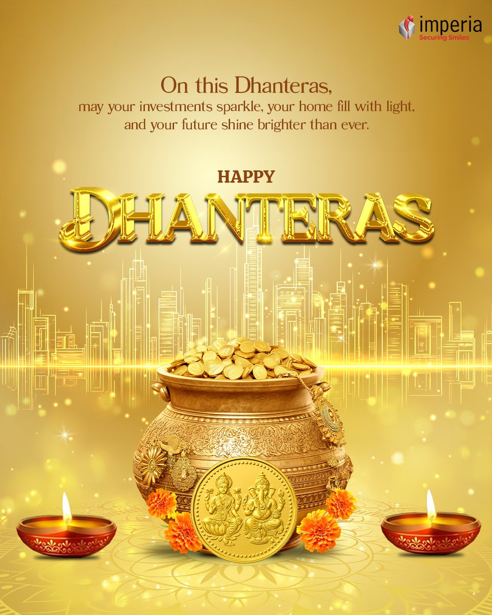imperiagroup's tweet image. On this Dhanteras,

May your investments sparkle, your home fill with light, and your future shine brighter than ever.

#happydhanteras #ImperiaStructures #ImperiaHomes