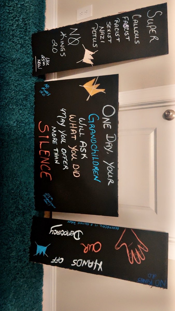 Signs are ready! #NoKings #NoKingsProtest South Carolina