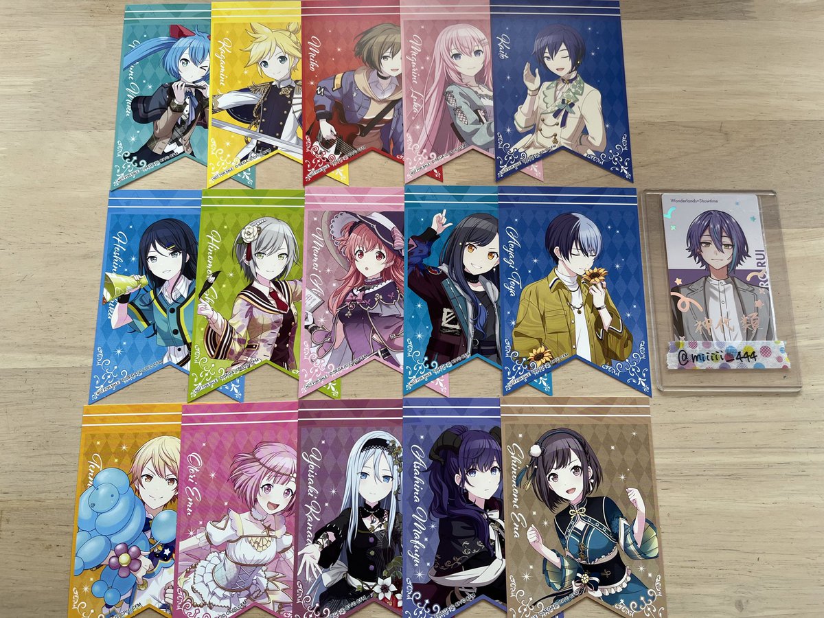 【交換】プロセカ アニメイト 特典 5周年記念フェア ガーランド

譲→ミク、レン、MEIKO、KAITO、一歌、志歩、愛莉、杏、冬弥、司、えむ、奏、まふゆ、絵名
求→類、彰人(身内分)

郵送または19日(日)感謝祭開演前にて手渡しでの交換希望です。お気軽にお声がけください🙌