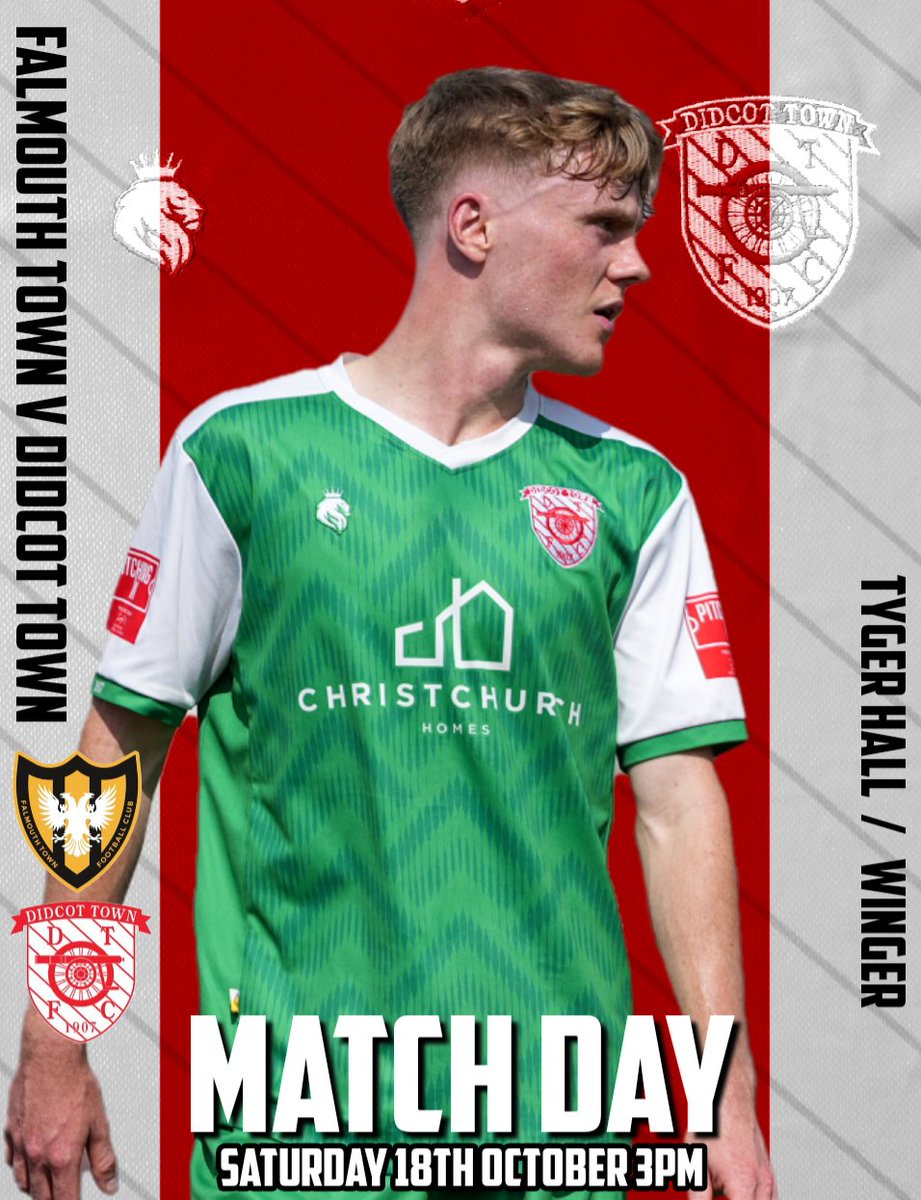 Didcot Town make the long trip to Cornwall today when we visit Falmouth Town. 

Safe journey to all of those who will be making the trip.

🗓Saturday 18th
⌚️3pm
🆚️ <a href="/Falmouth_Town/">Falmouth Town FC</a>
🏆Southern League Division One South
🏟 BICKLAND PARK, BICKLAND HILL,
FALMOUTH, TR11 4PB