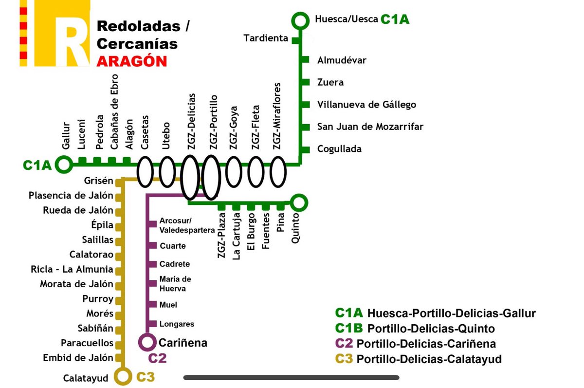 Ningún aragonés o aragonesa debería estar en contra de esto.

Este mapa es el resultado de la negociación de CHA con el PSOE y el PP en el Congreso para que votaran a favor. La propuesta de CHA históricamente es más exigente.

Aragón tendrá su Cercanías, esto no quedará así.