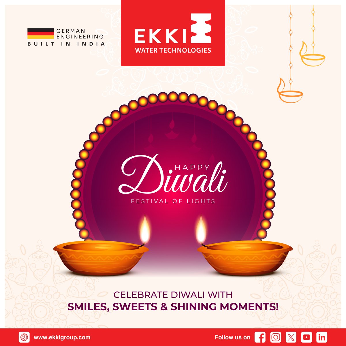 Wishing everyone a bright and prosperous Diwali! ✨

#EKKI #EKKIPumps #HappyDiwali #Diwali2025 #FestivalOfLights #DiwaliCelebration #DiwaliVibes #DiwaliSpirit #LightUpLife #CelebrateHappiness #DiwaliJoy #FestiveSeason #EKKIWaterTechnologies