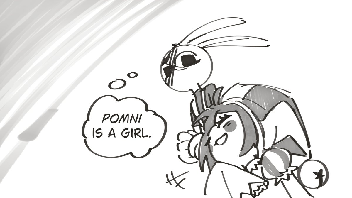 (hacker voice) im in.
scene from a jax period cramp fic that cricketmilk on tumblr is working on LMFAO
#funnbunny #tadc #jaxpomni