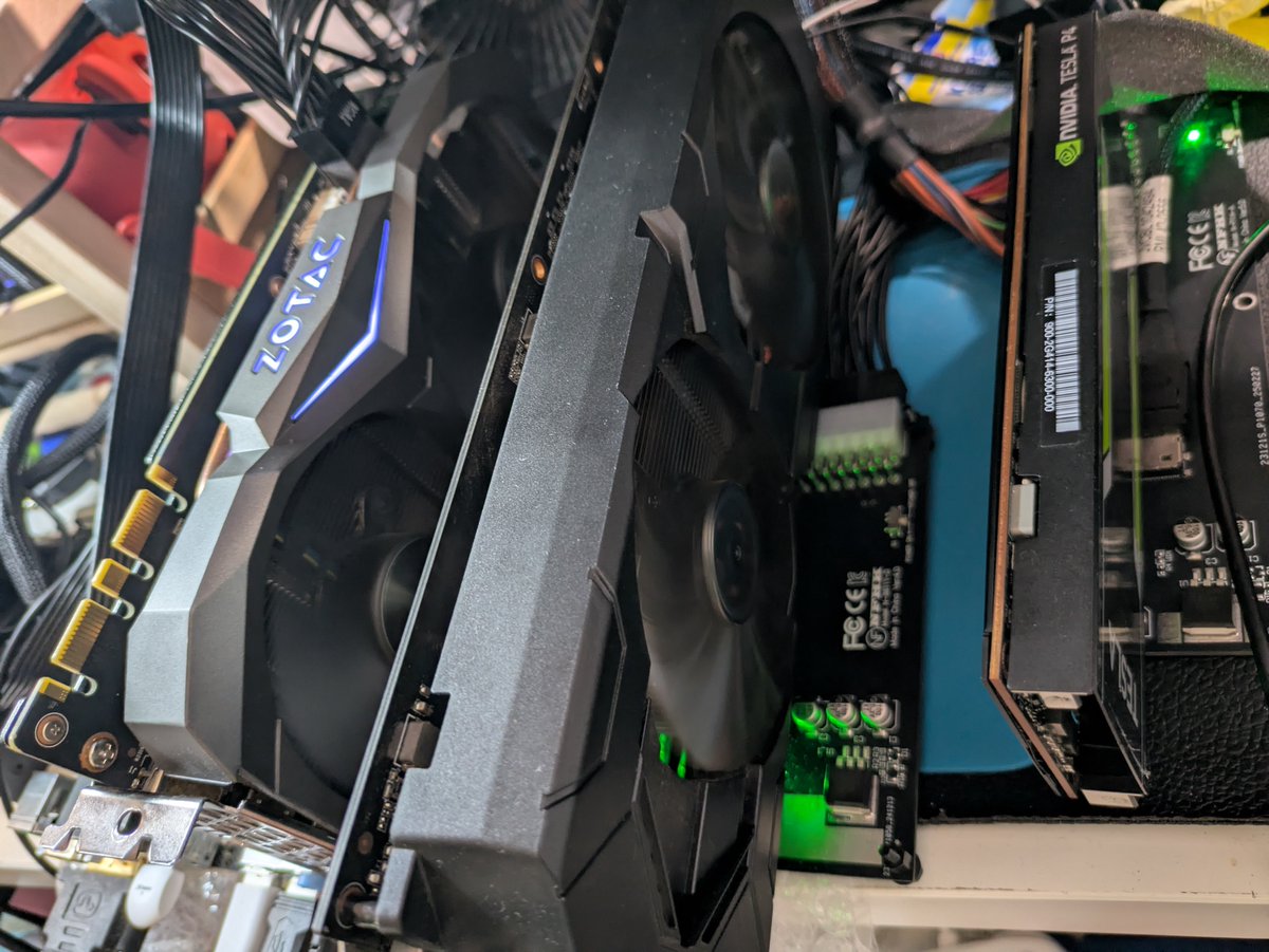 For some reason, this combo (1070ti,1060,P106-100) doesn't want to go POST. So I had to turn off P106 and replace it with Tesla P4