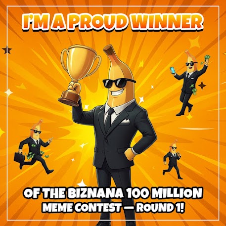 mioimadaX's tweet image. @biznana_meme  I won the #BIZNANA meme contest

 #BiznanaMemeContest